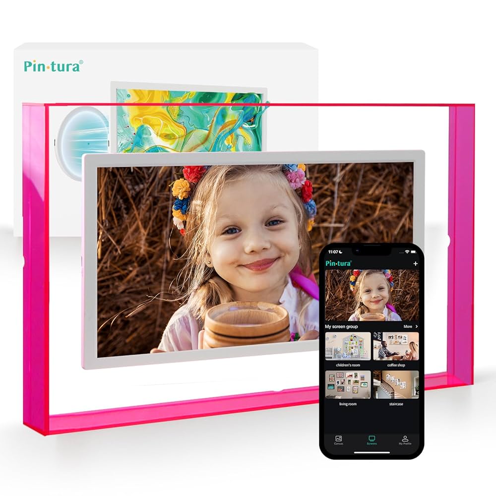 プレーヤー Digital Photo Frame Amazon.com : Dual-WiFi 21.5-inch Digital Photo Frame